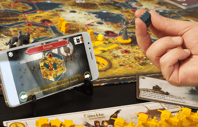 The tutorial setting for Dized instructs players how to set up their board.